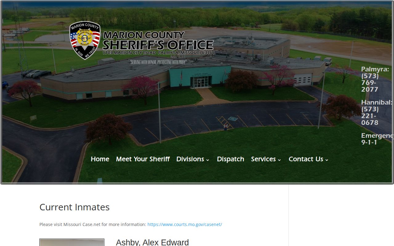 Marion County Sheriff current inmates roster interface and photo treatment