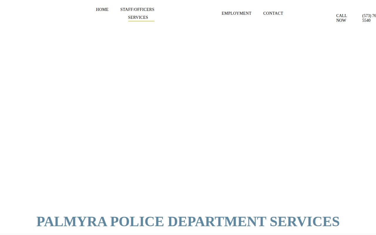 Palmyra Police Department services and records request page